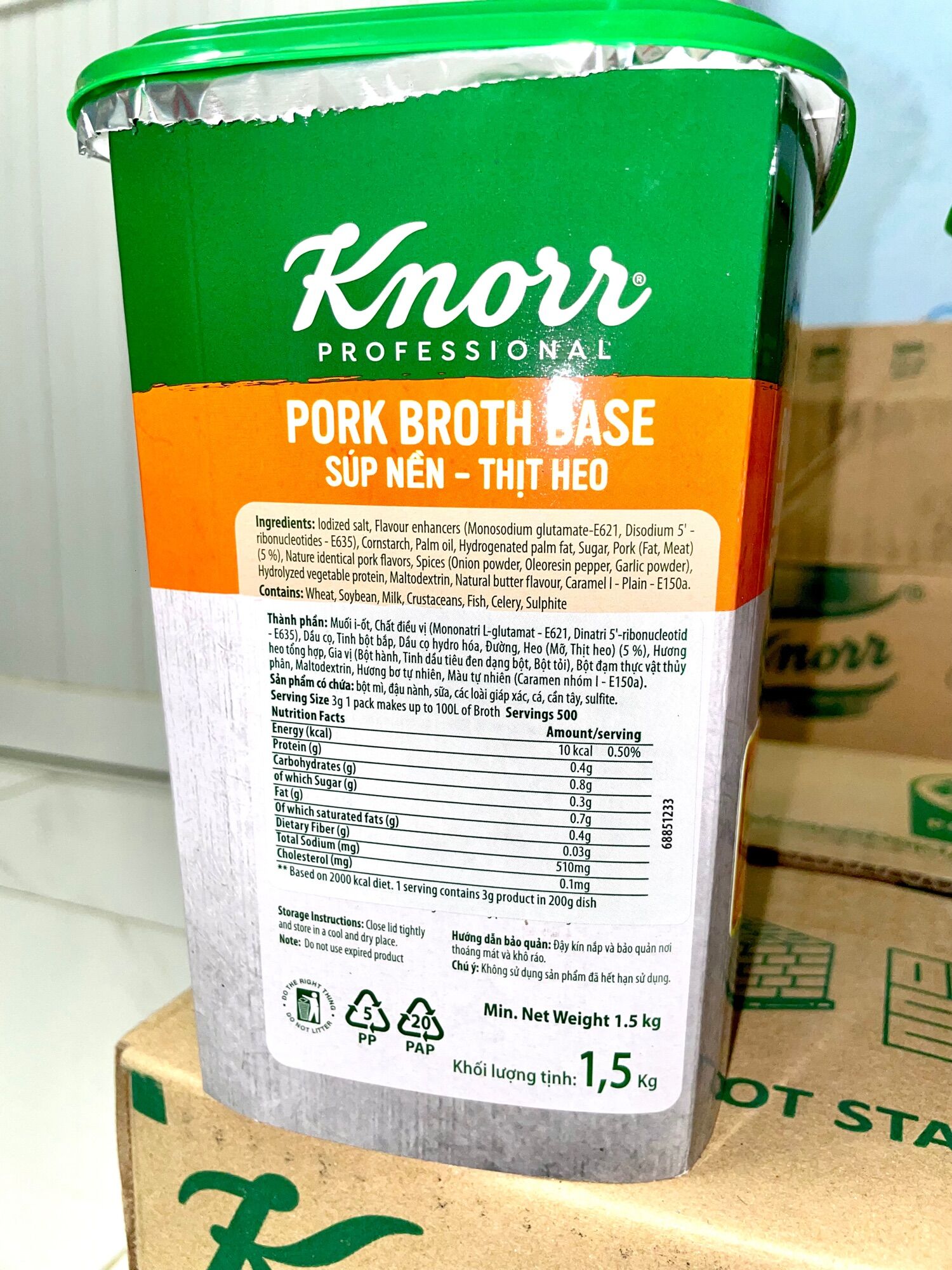 Súp Nền Thịt Heo Knorr 1.5kg (Mới)