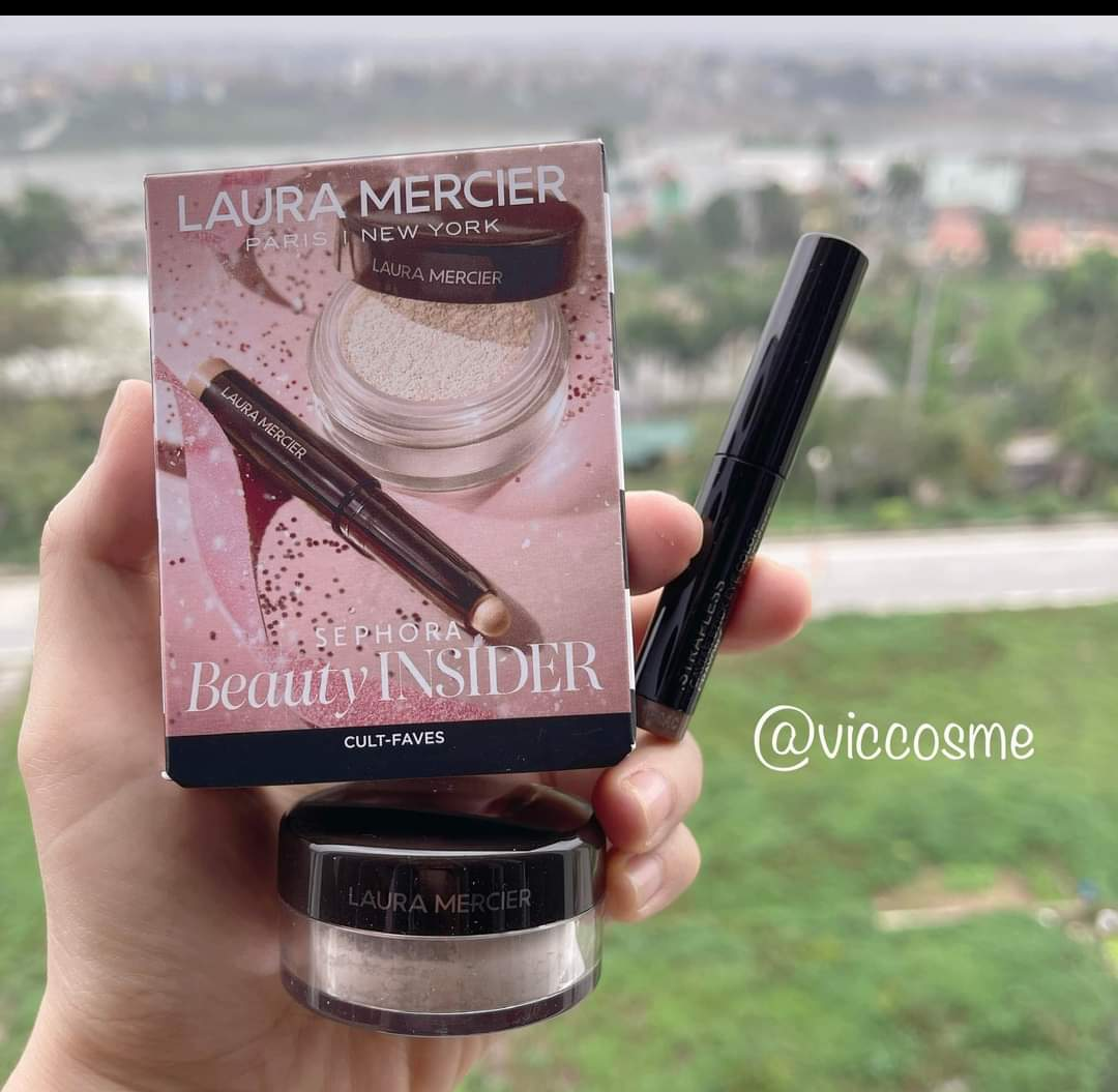 [CHÍNH HÃNG] Set phấn phủ Laura Mercier nhũ mắt Sephora Gift Birthday