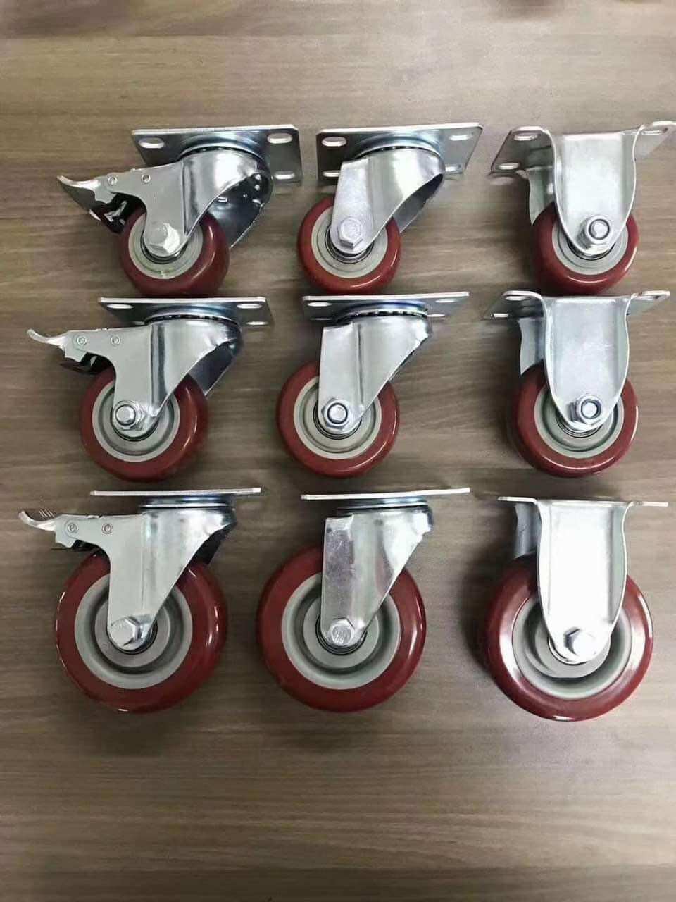 Bánh xe đẩy màu mận đủ kích thước