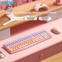 B．O．W | Bộ bàn phím chuột không dây BOW K-161 cho máy tính xách tay và máy tính để bàn Thiết kế phim màng Bàn phím chữ màu mới