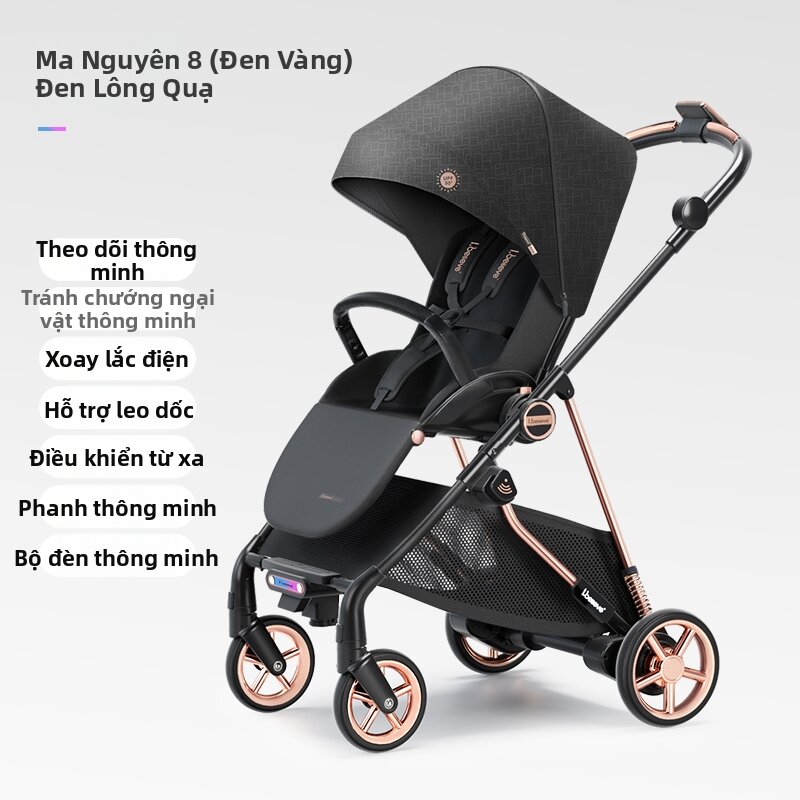 Intelligent Following Brake Bi-directional Sit-Lie Stroller - 4