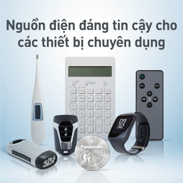1 Vỉ 5 viên pin nút panasonic CR1632/5BN (Hàng chính hãng)