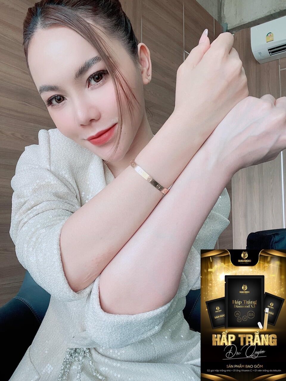 (COMBO 3 Tặng 1) Hấp Trắng Bamboo - Dùng cho Body & Face