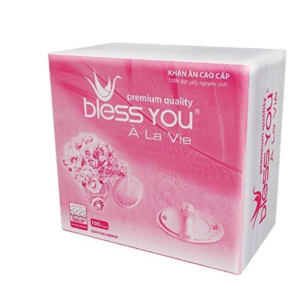 Khăn giấy ăn cao cấp BLESS YOU 100 Tờ.