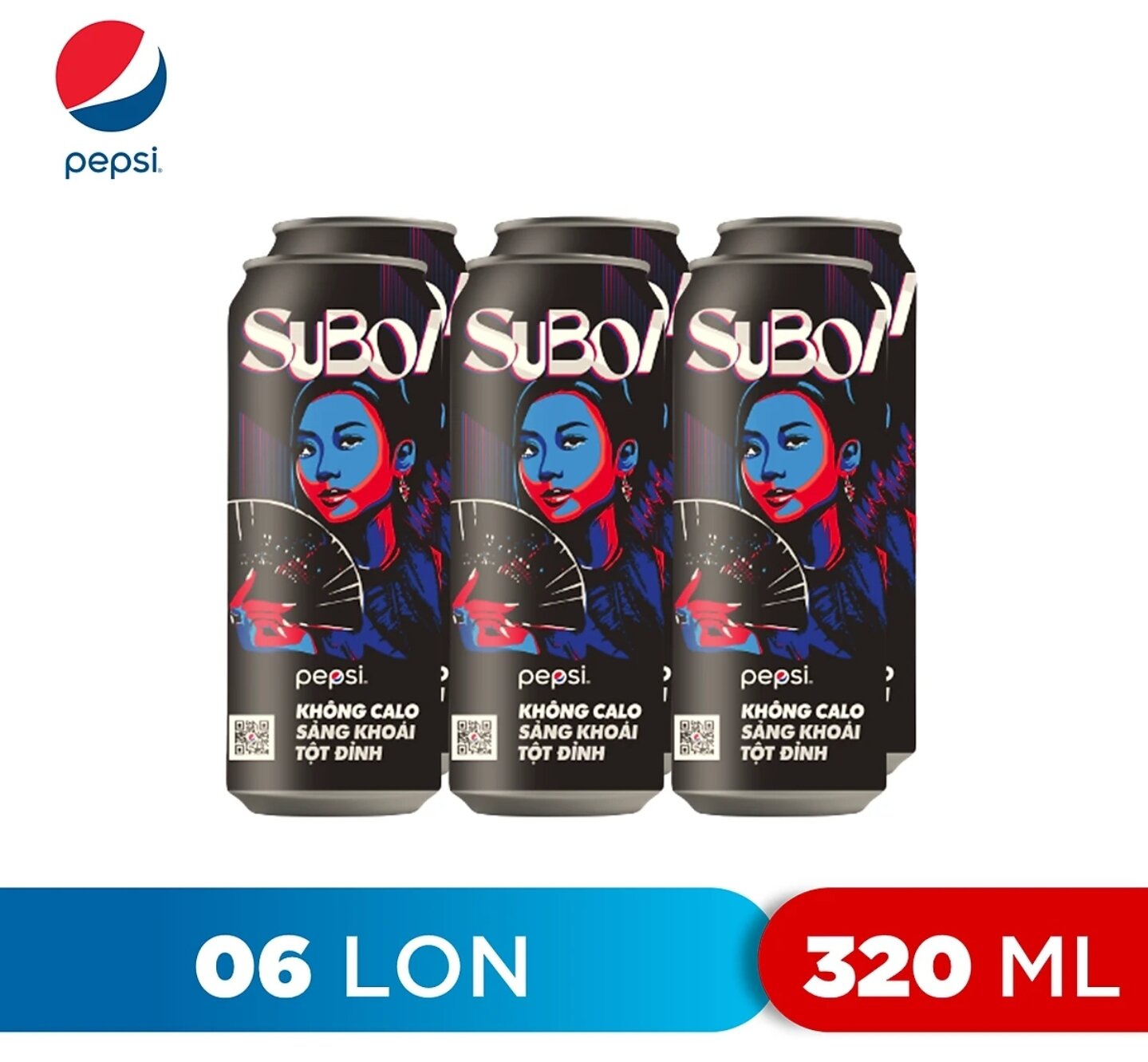 Nước Ngọt PEPSI Không Calo Các Vị 320ml/lon