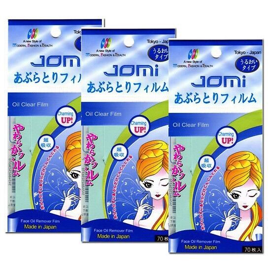 Combo 3 Giấy thấm dầu dạng film Jomi Oil Clear Film 70 chính hãng Nhật Bản