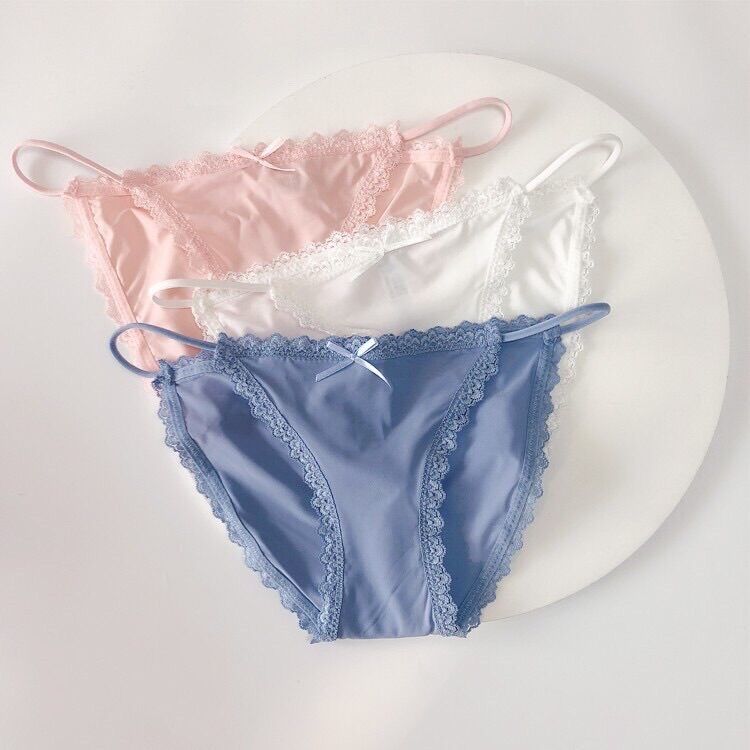 Quần lót nữ thun lạnh viền ren dây sườn mảnh sexy quyến rũ C016