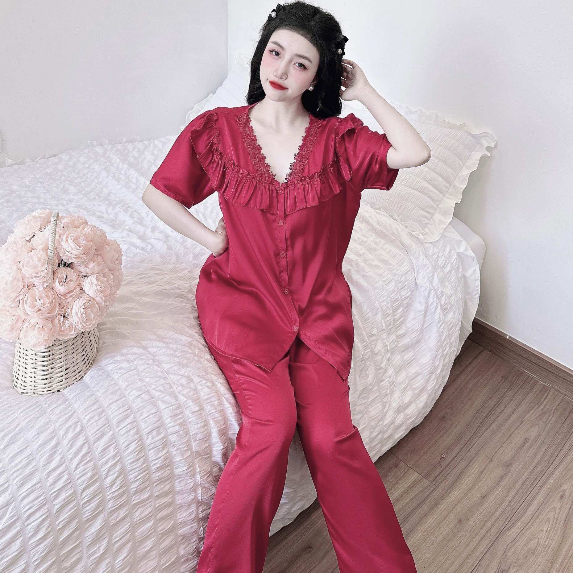 (50-90kg) Đồ Bộ Bigsize Lụa Latin cực xinh
