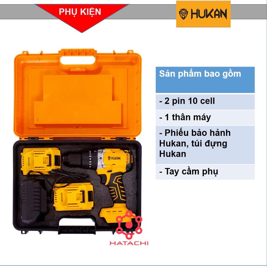 Máy khoan pin Hukan