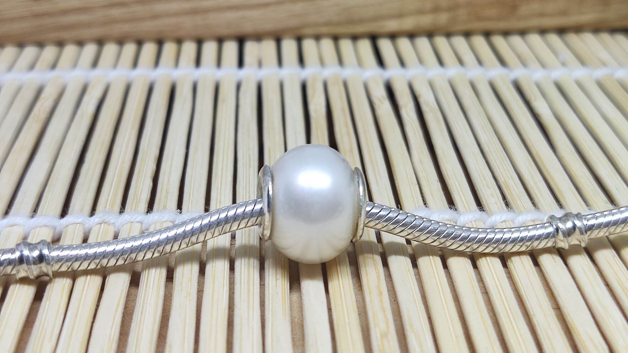 GauBee Charm bạc 925 hạt ngọc trai xỏ charm