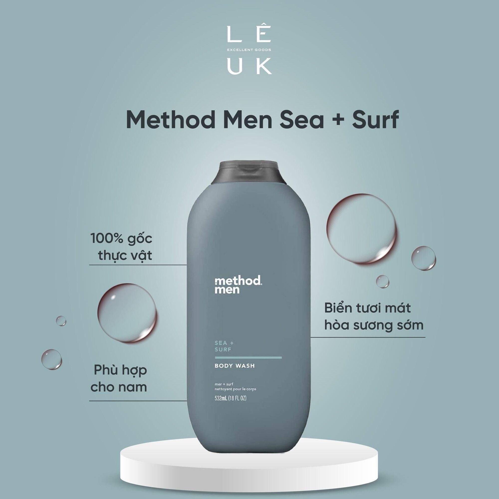 Sữa tắm cho nam METHOD MEN SEA SURF 532ml