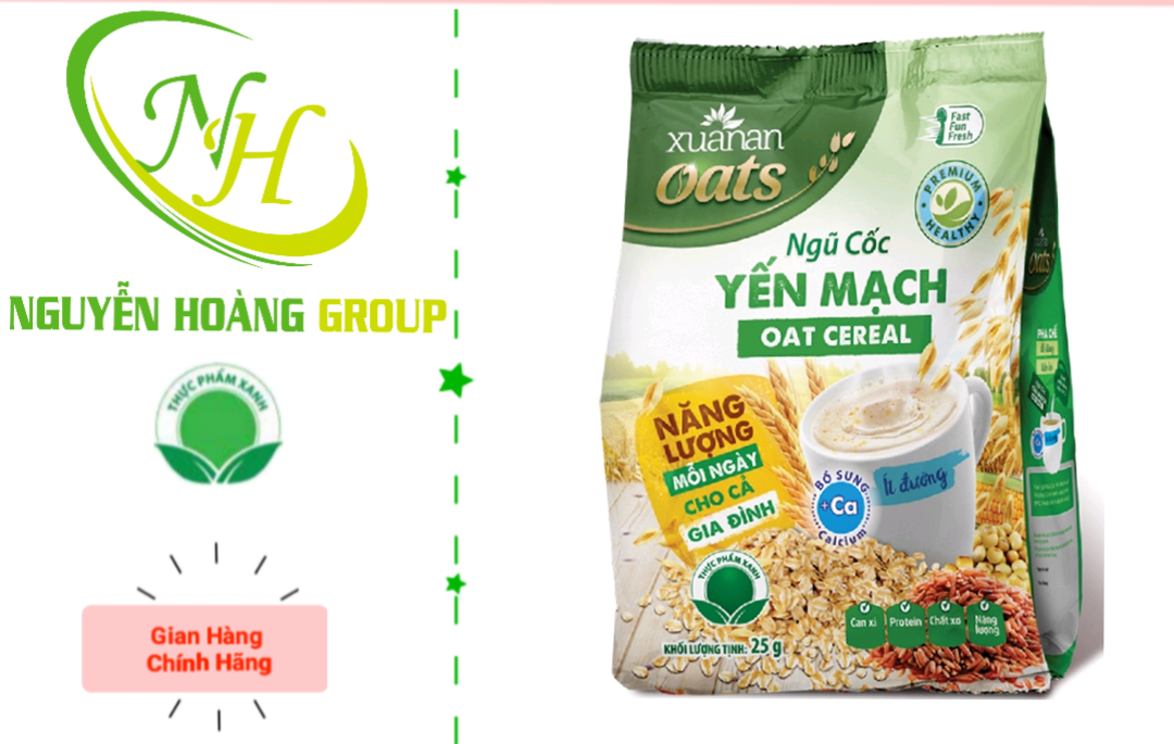 XUÂN AN - Ngũ Cốc Yến Mạch Ít Đường 400g
