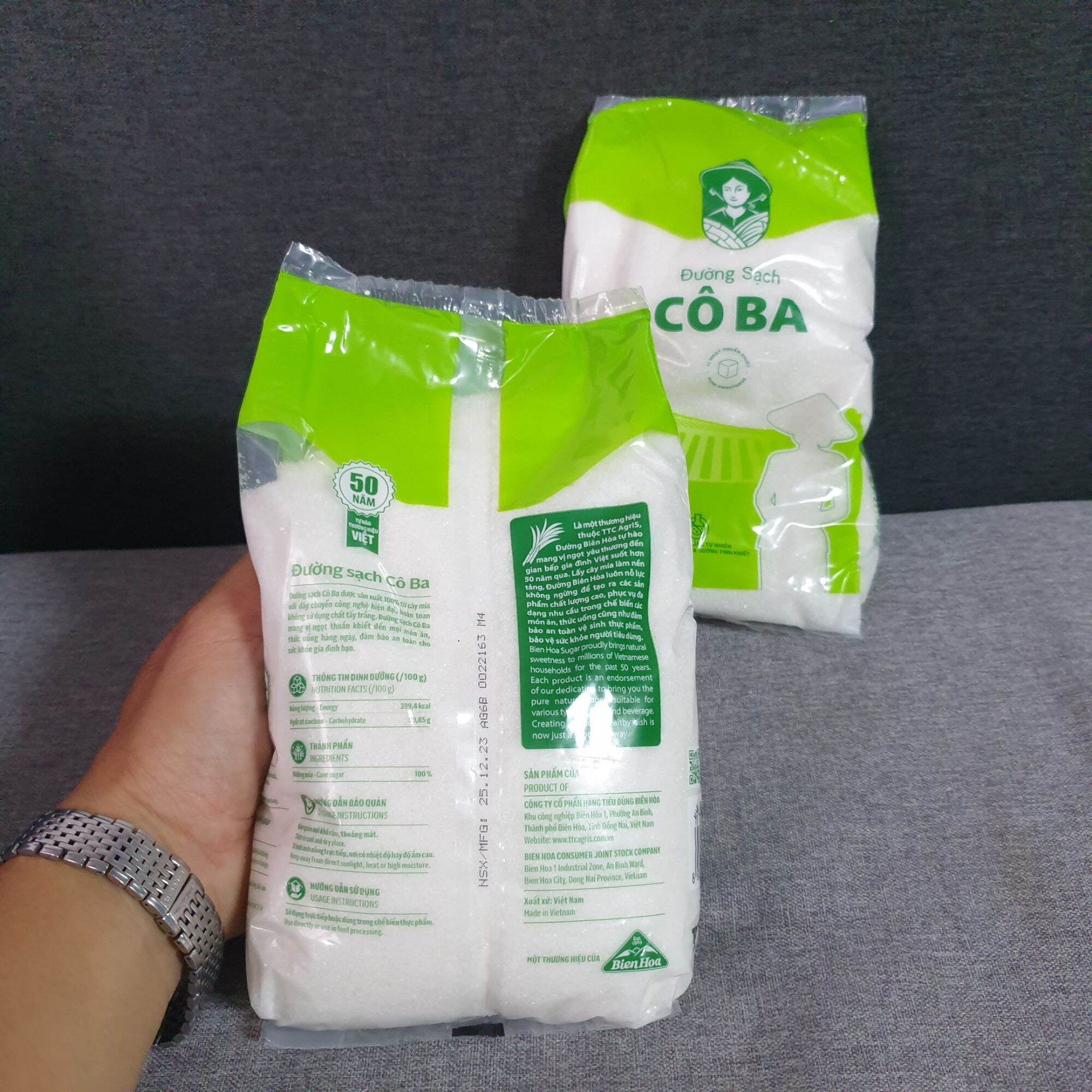 Combo 6 túi đường sạch Cô Ba 1kg Bao Rẻ