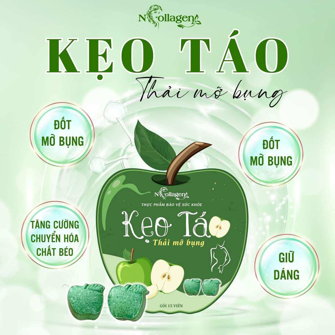 Kẹo táo giảm mỡ bụng ncollagen