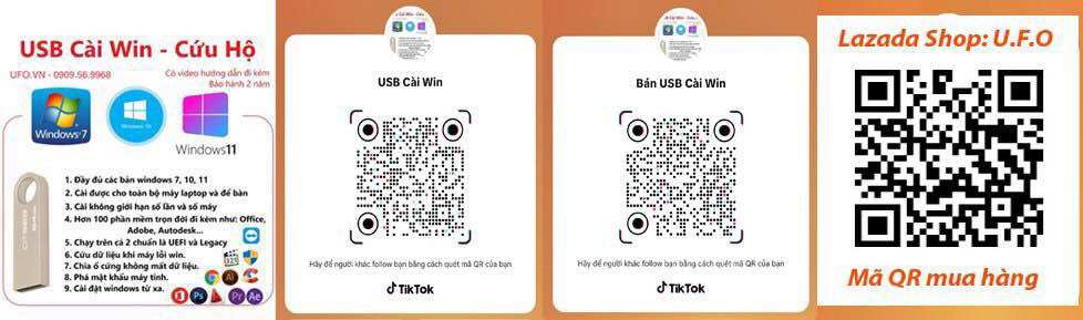 USB cài Win 7 10 11 full phần mềm đi kèm