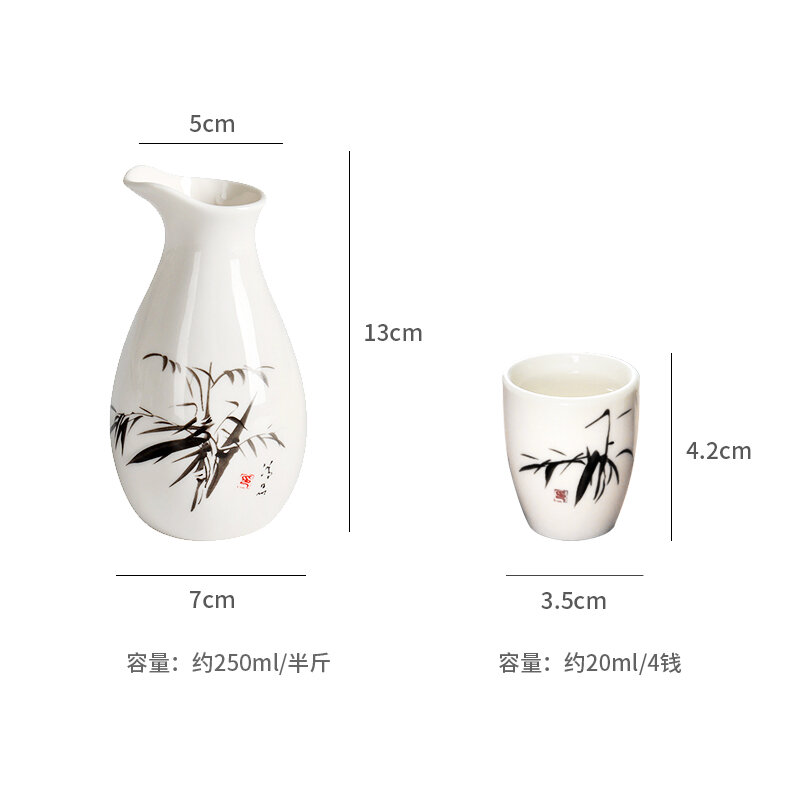 Bộ ly rượu trắng bộ ly rượu gốm sứ bộ ly rượu dùng trong gia đình ly rượu giả cổ ly rượu sake ly rượu mạnh ly uống rượu
