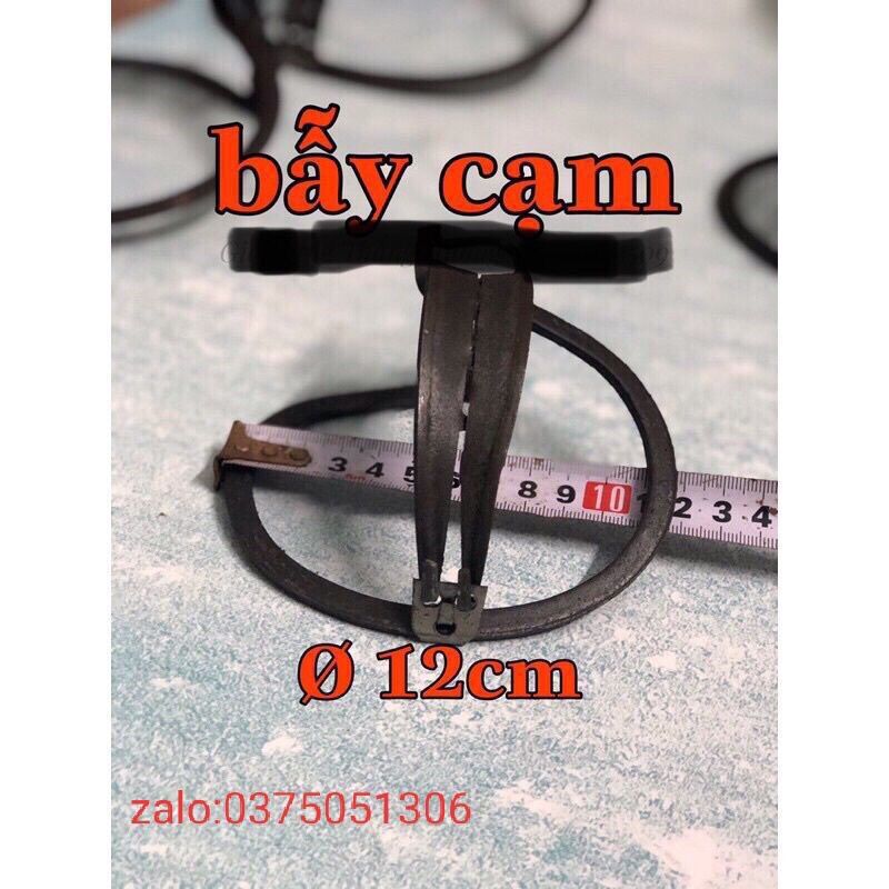 Cạm kiềng bẫy thú siêu dính 12cm tặng kèm ;bàn đạp+nẫy gài +dây cáp buộc cạm
