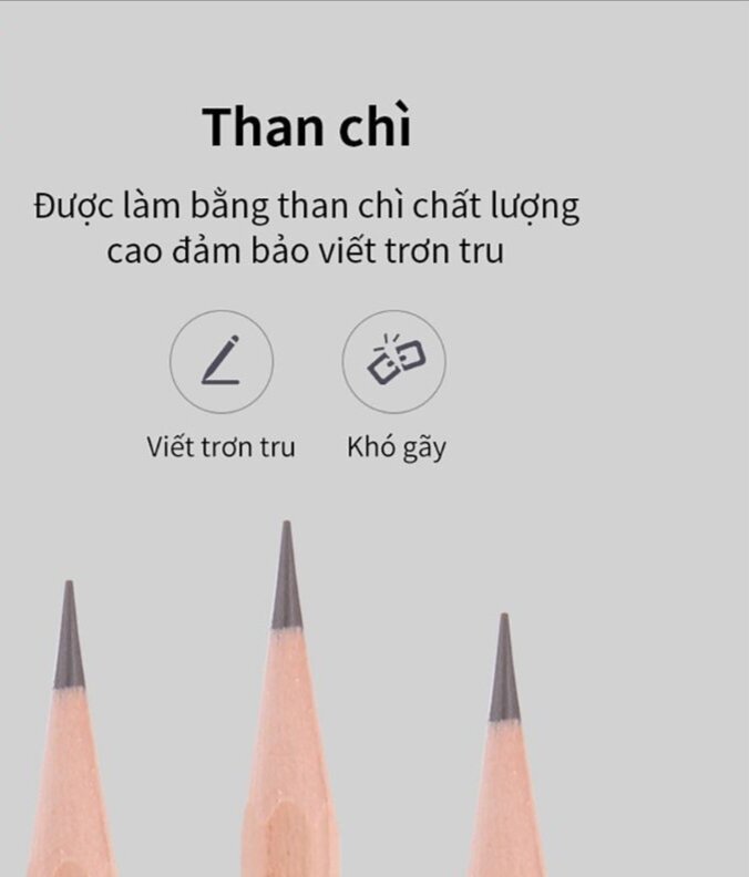 Combo 5 cây bút chì gỗ 2B Deli