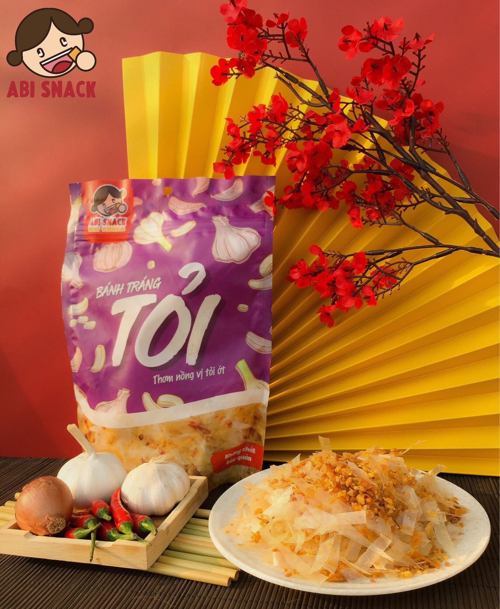 Bánh tráng tỏi Abi