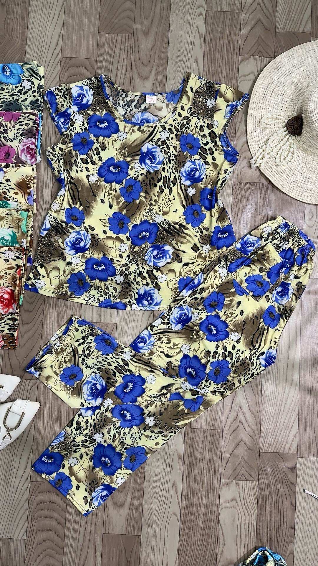 Set đồ bộ mặc nhà quần dài chất thun lạnh