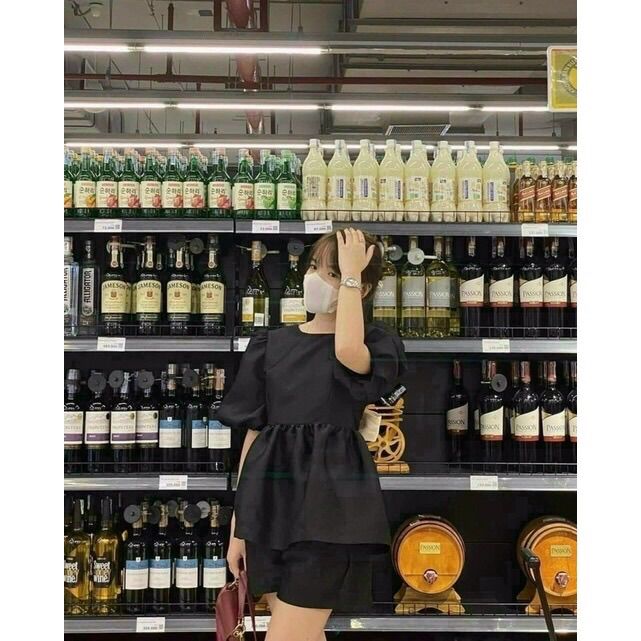 [SHOP TÁO ĐỎ BIGSIZE 50kg-90kg] Set áo peplum nơ lưng mix quần đùi