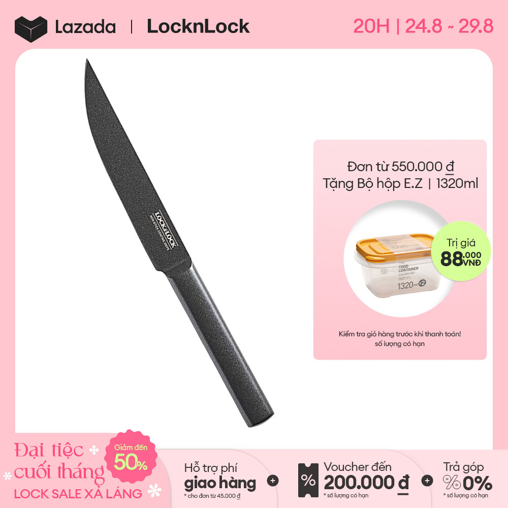 CKK314 - Dao nhà bếp Paring Knife  dài 228 mm bằng thép không gỉ hiệu Lock&Lock - Màu đen