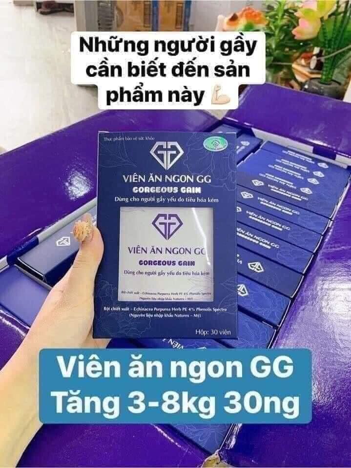 Viên ăn ngon hỗ trợ tăng cân GG 30viên