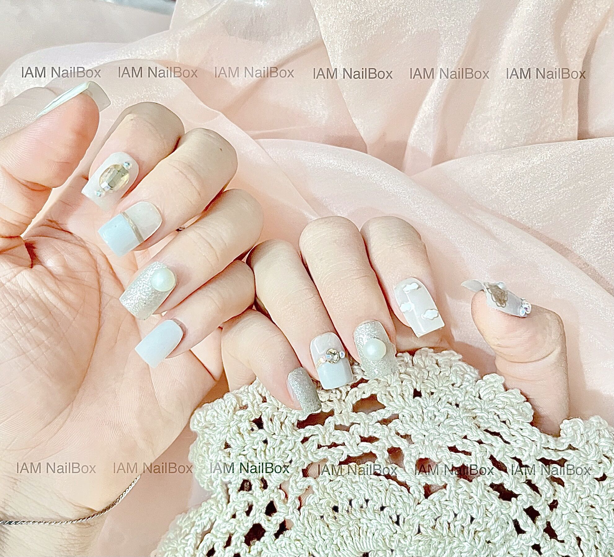 Nailbox thiết kế Bé CỪU trắng siêu CUTE (Code SC04)
