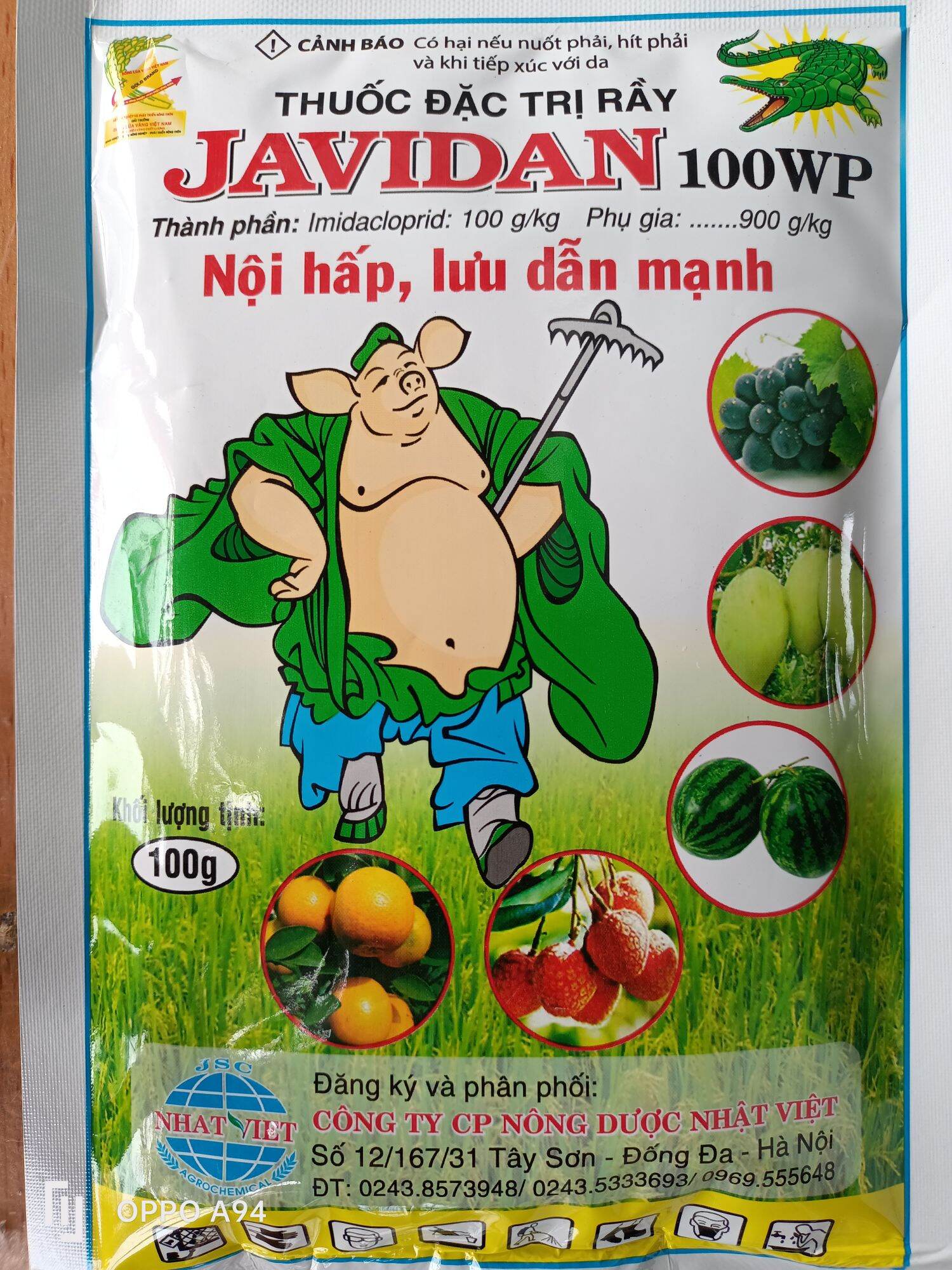 Thuốc trừ rầy javidan 100wp trừ rầy, côn trùng chích hút
