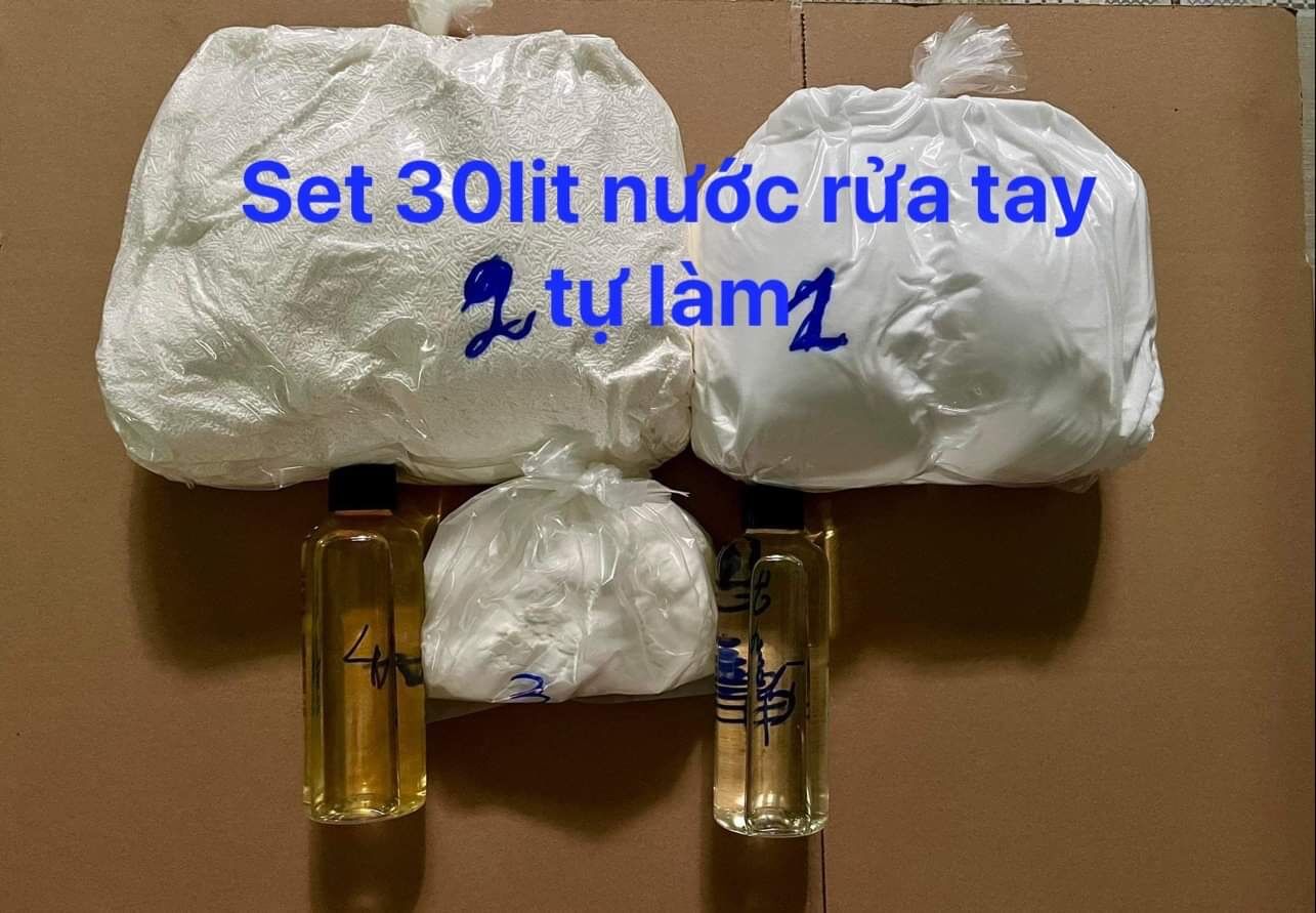Set tự làm 30lit nước rửa tay vitamin dưỡng da