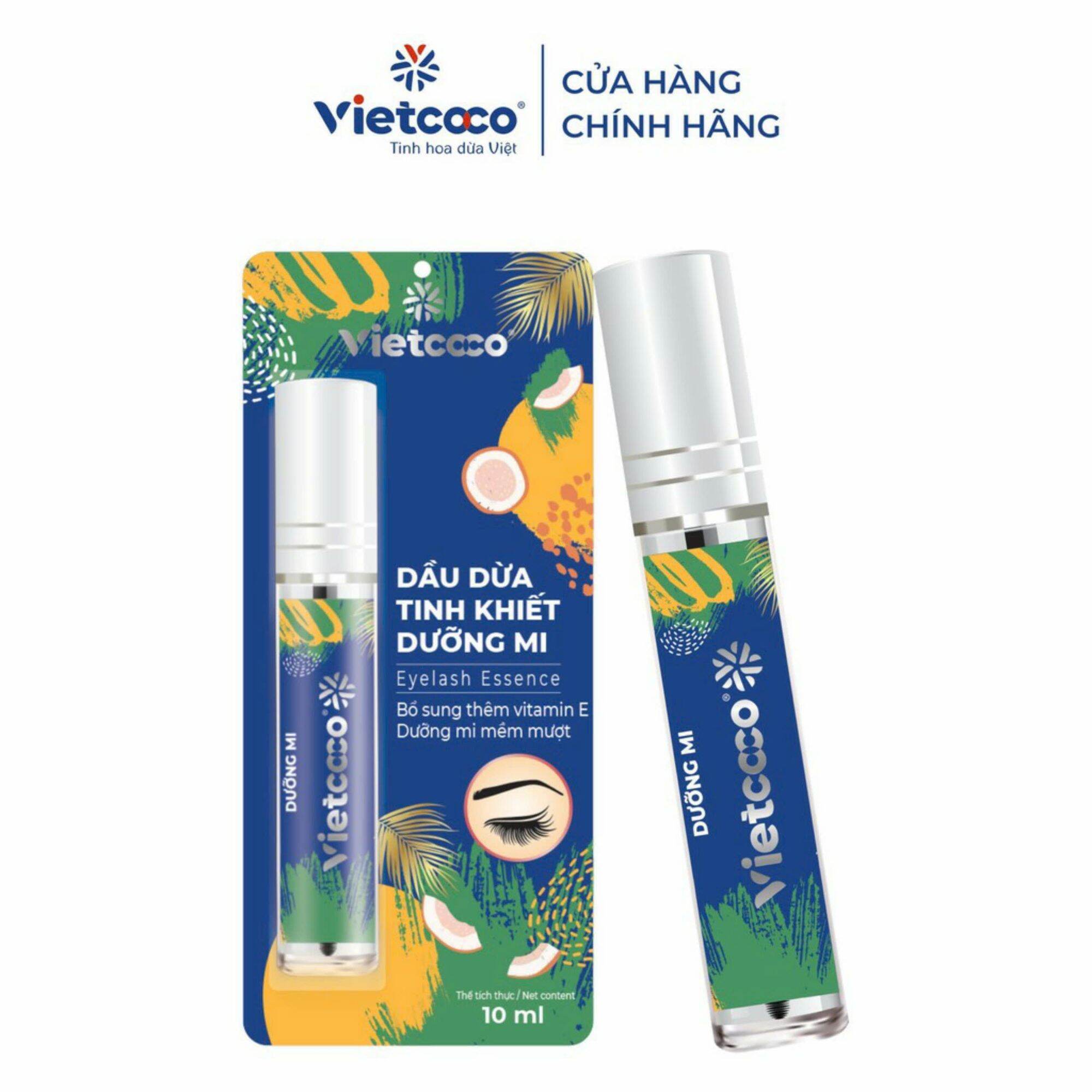Dầu dừa tinh khiết dưỡng mi vietcoco 10ml, Date mới