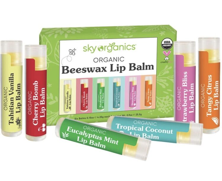 Son dưỡng môi sáp ong hữu cơ USDA Sky Organics cho cả người lớn và trẻ nhỏ 4.25g USA