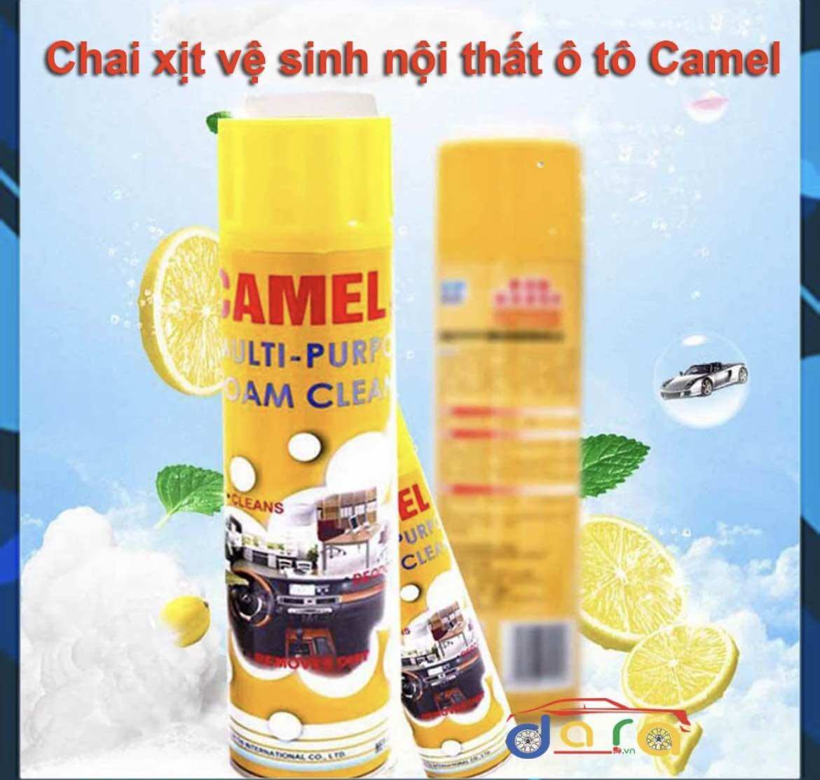 Chai Xịt Tẩy Vệ Sinh Nội Thất Ô Tô Dạng Bọt CAMEL FOAM CLEANER 650ml