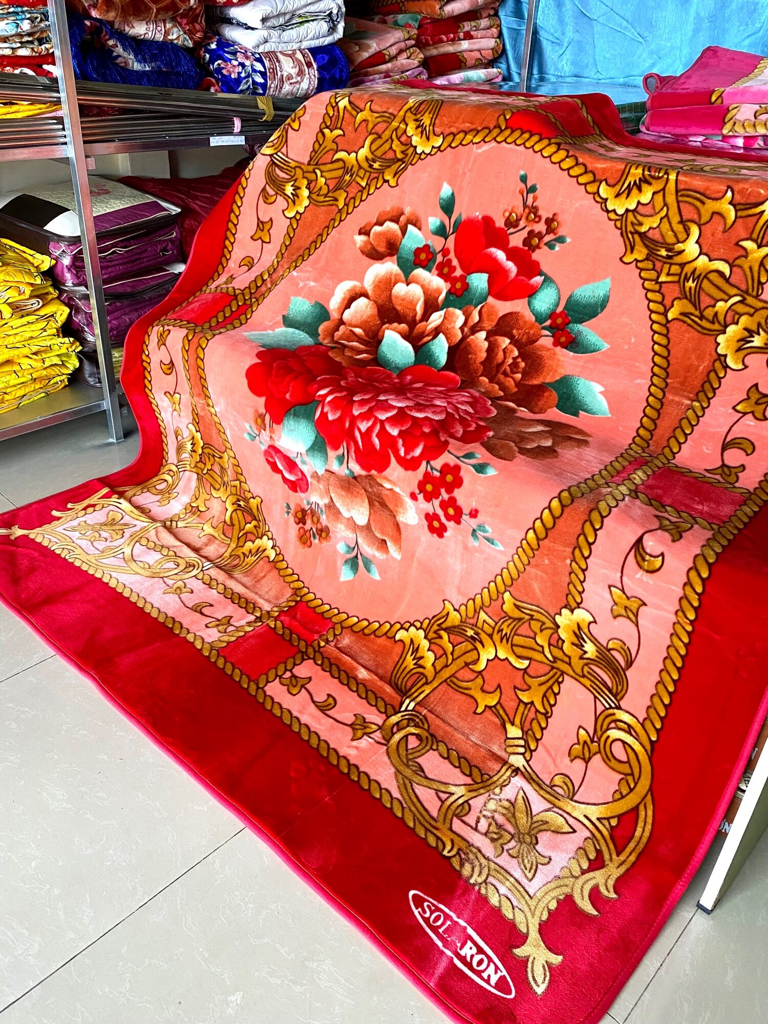Thảm balan nhung nỉ bông 3D