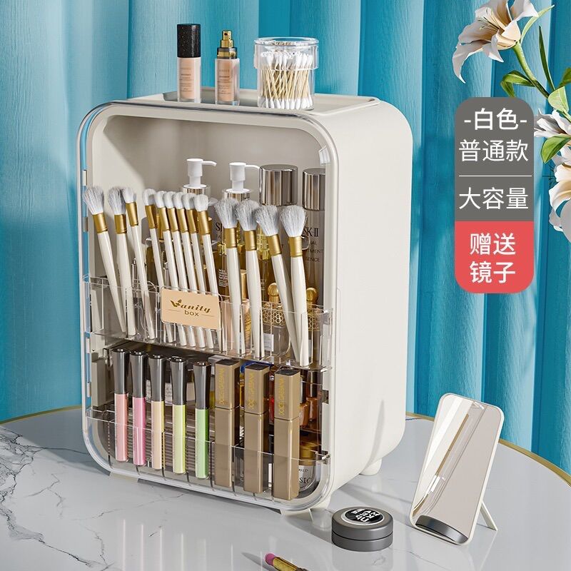 Sẵn giao hỏa tốc [tặng kèm gương hộp đựng đồ đèn led mỹ phẩm, tủ nhựa đựng đồ trang điểm chống bụi để bàn, tủ đựng mỹ phẩm có đèn led [haza home decor]