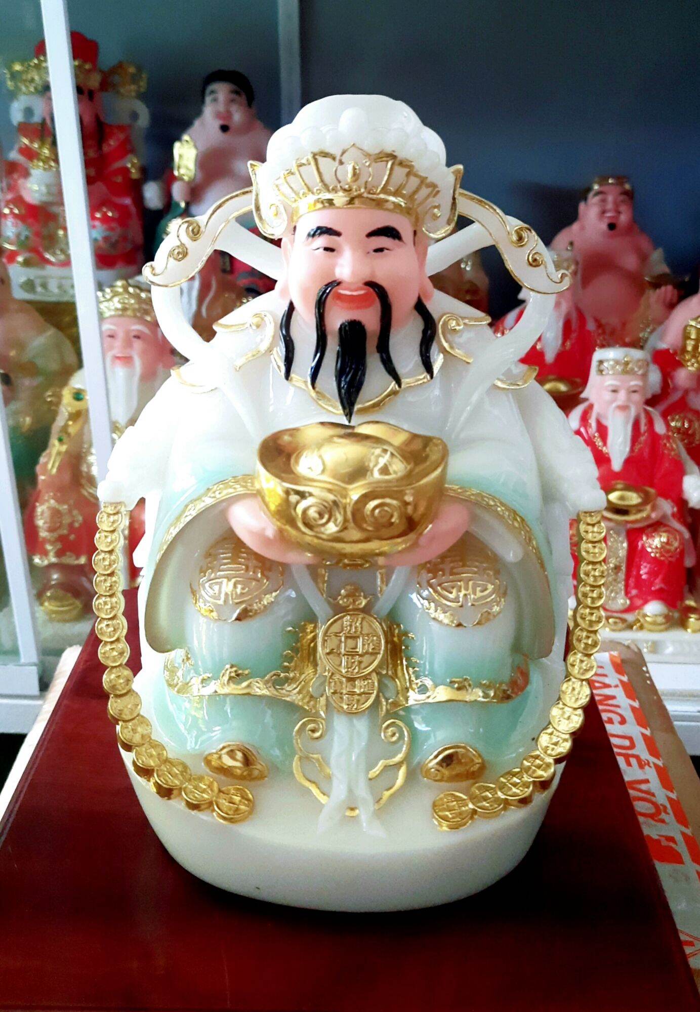 Tượng thần phát (thần tiền) chất liệu đá cao 25cm