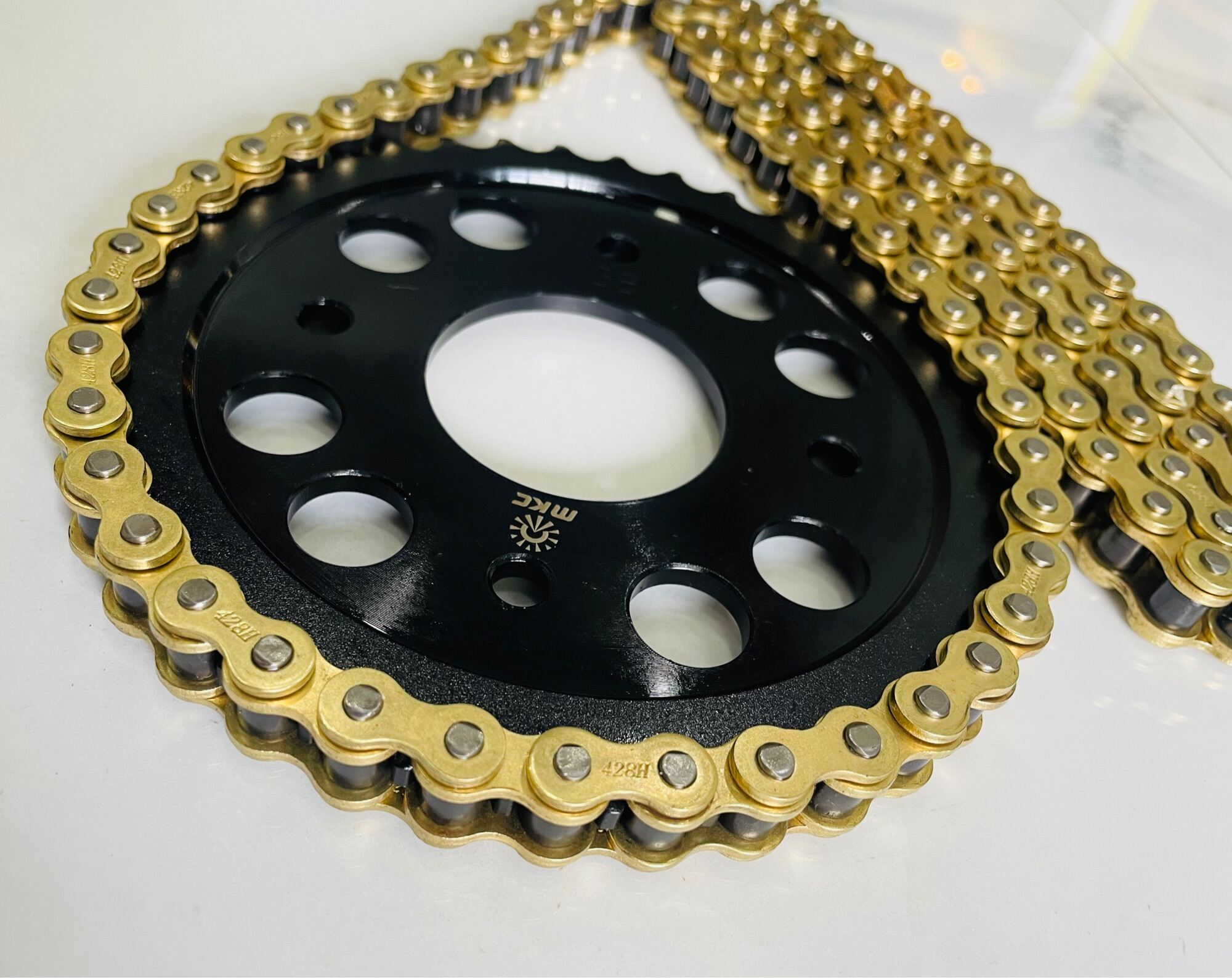 Nhông sên dĩa raider satria Fi vàng đen 14T-38T-116L