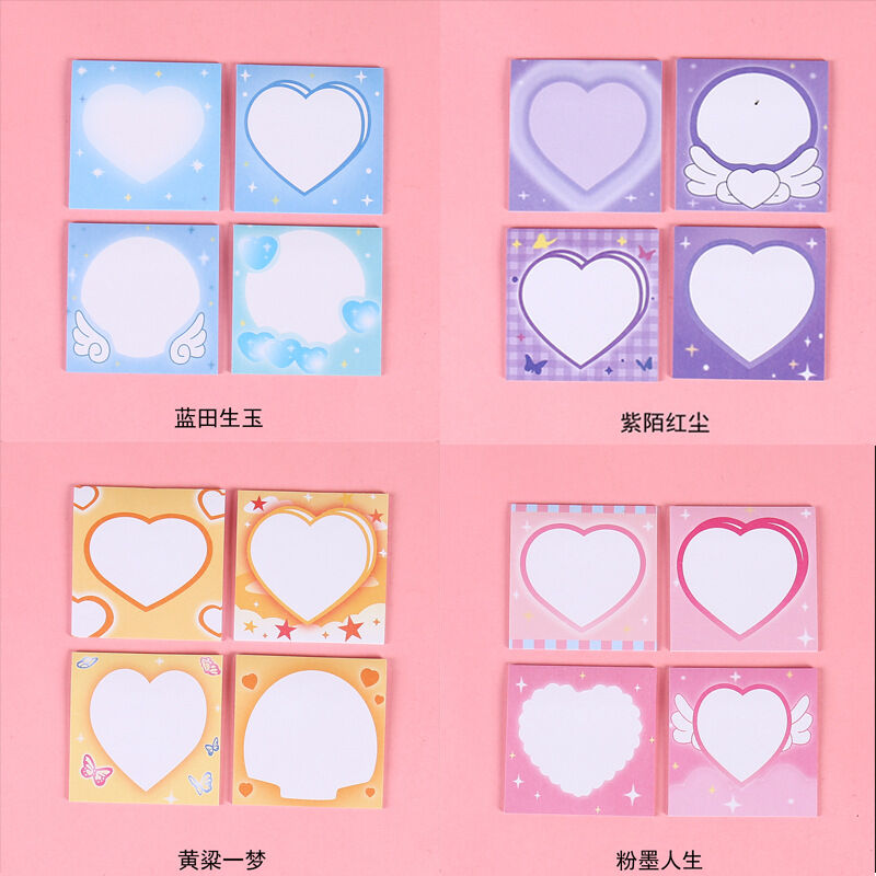Set 80 tờ giấy note , giấy ghi chú trái tim