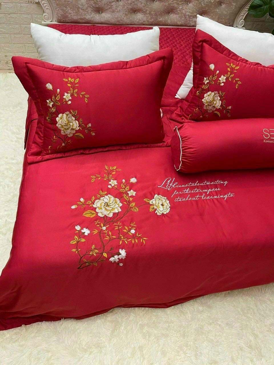 BỘ 5 MÓN CHĂN GA GỐI PHI LỤA