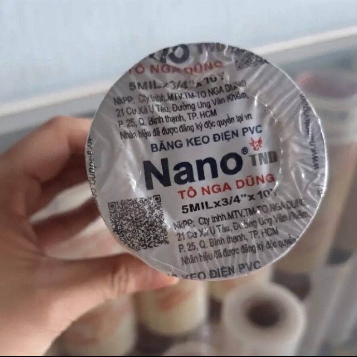 Băng keo điện nano tô nga dũng 10y = 5 cuộn