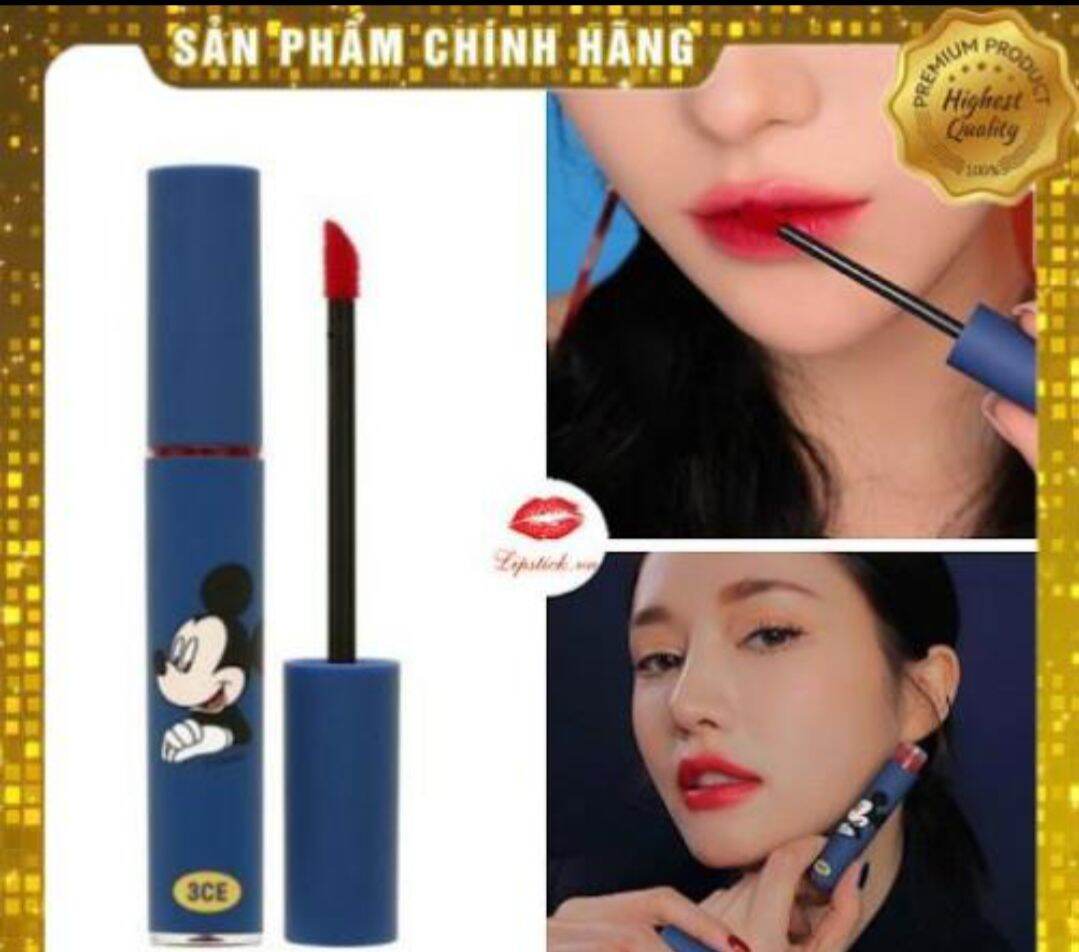 Son micky đỏ nâu son kem siêu lì