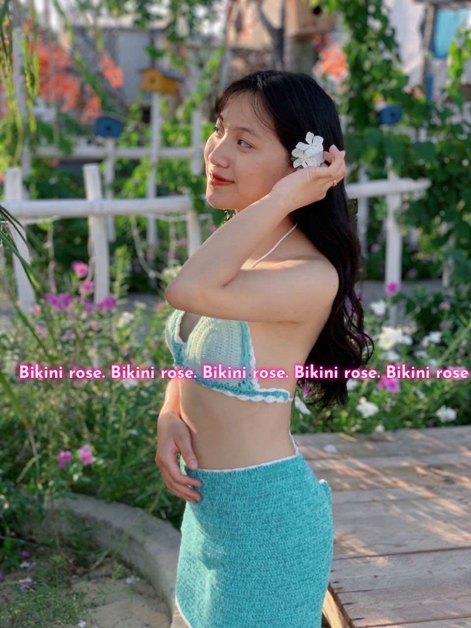 BIKINI LEN MÓC XANH VÁY XÉO