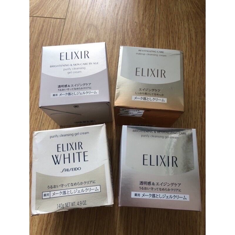 Kem tẩy trang Shiseido elixir white purify cleansing gel cream.