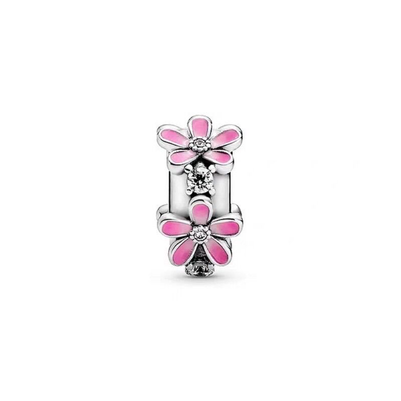 CHARM PAN ALE HOA ĐÀO KHOÁ CHẶN BẠC S925
