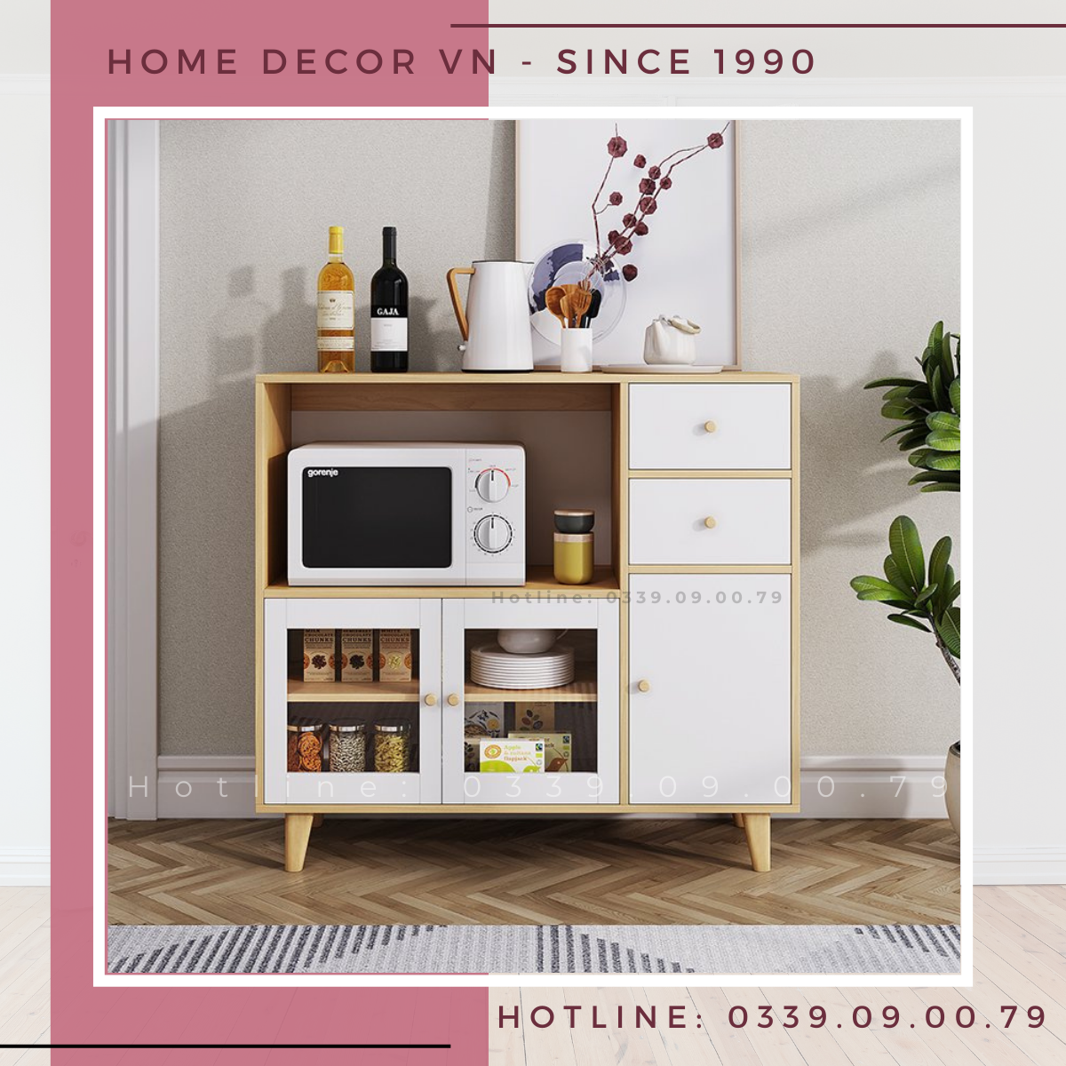 Tủ bếp gỗ thông minh KB22989