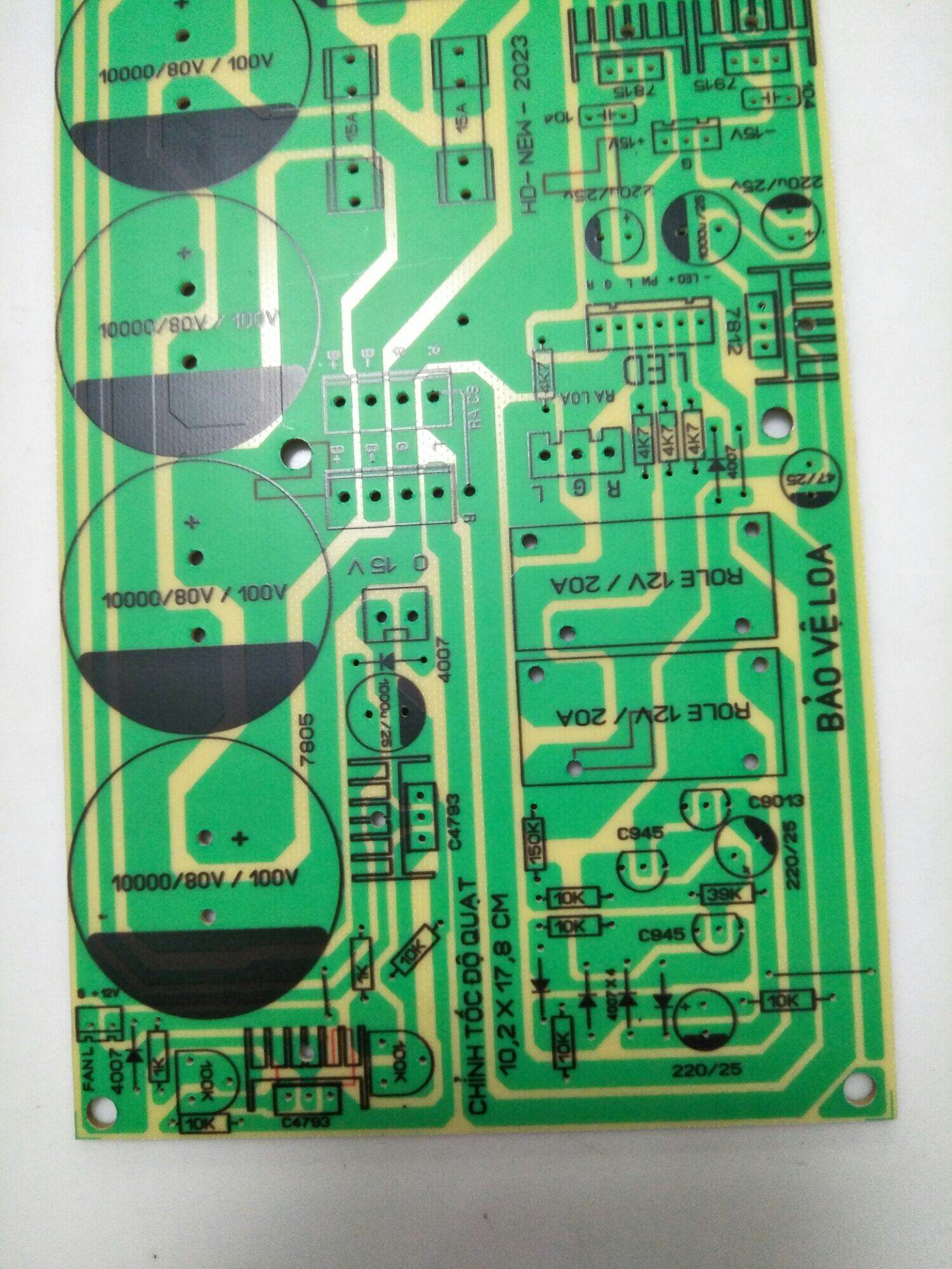 pcb nguồn 4 tụ bo sợi