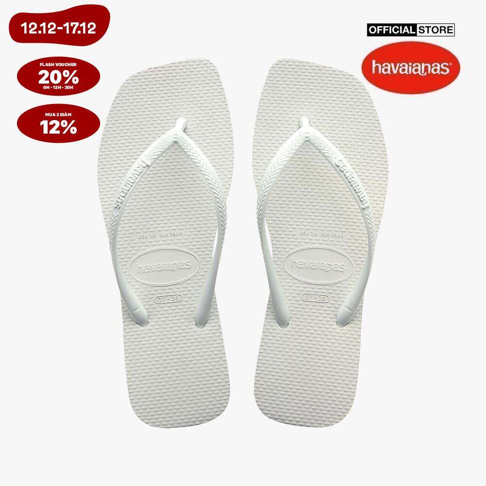 [FLASH VOUCHER 20% + MUA 2 GIẢM 12% + FREESHIP|CHỈ 20H 11/12 - 12/12] HAVAIANAS - Dép kẹp nữ Slim Square 4148301-0001