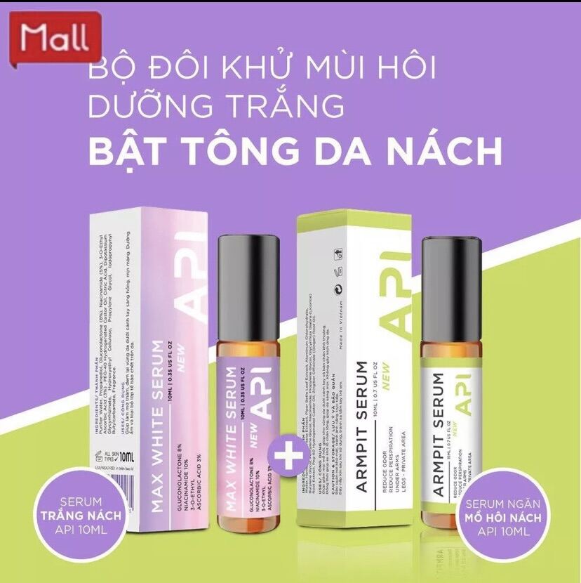 HOÀN TIỀN 15% - Son nách API  lăn khử mùi hôi nách API Serum khử mùi ngăn tiết mồ hôi 72h