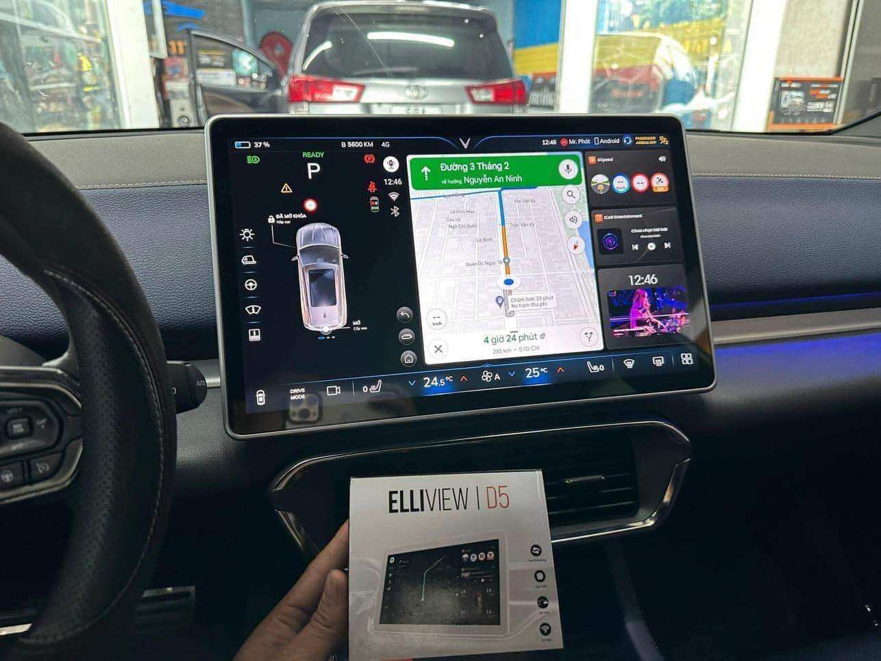 Android box Elliview D5 phiên bản dành cho xe điện Vinfast