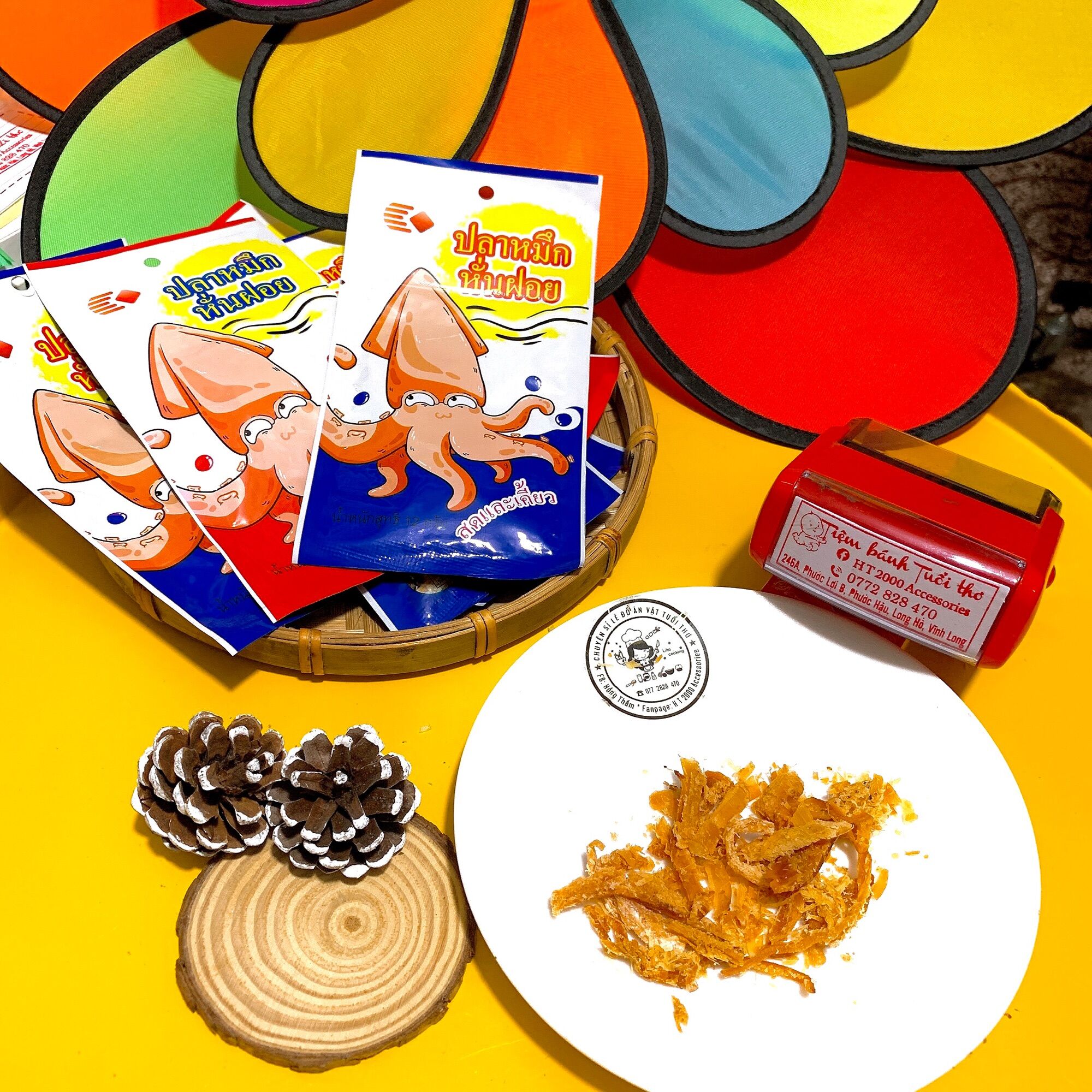 10 goi Mực rim nước dừa thái lan